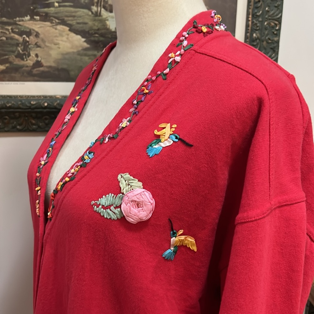 Vintage Embroidered Fleece Cardigan - Picture 4 of 14